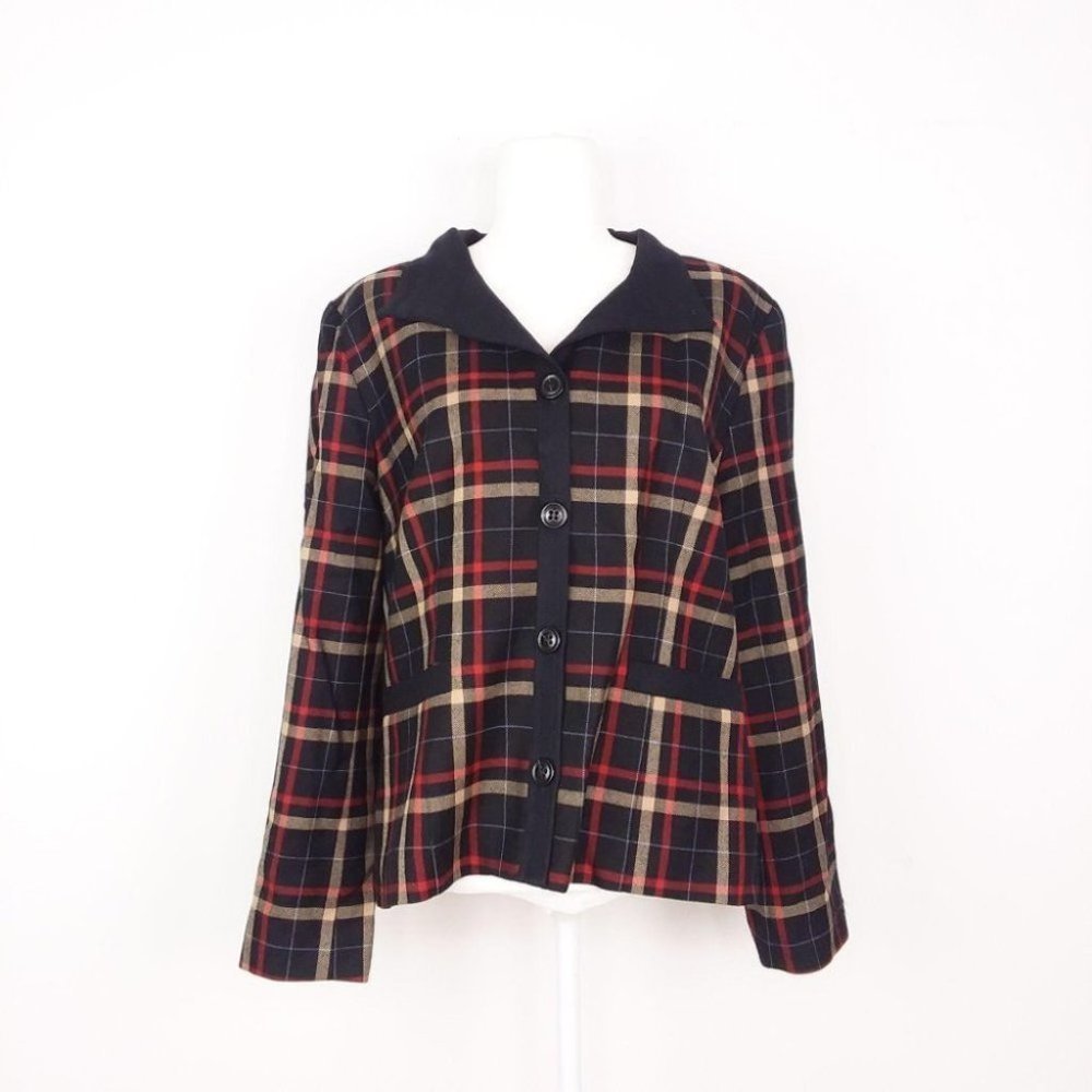 Pendleton 100% Virgin Wool Tartan Button Jacket - image 1